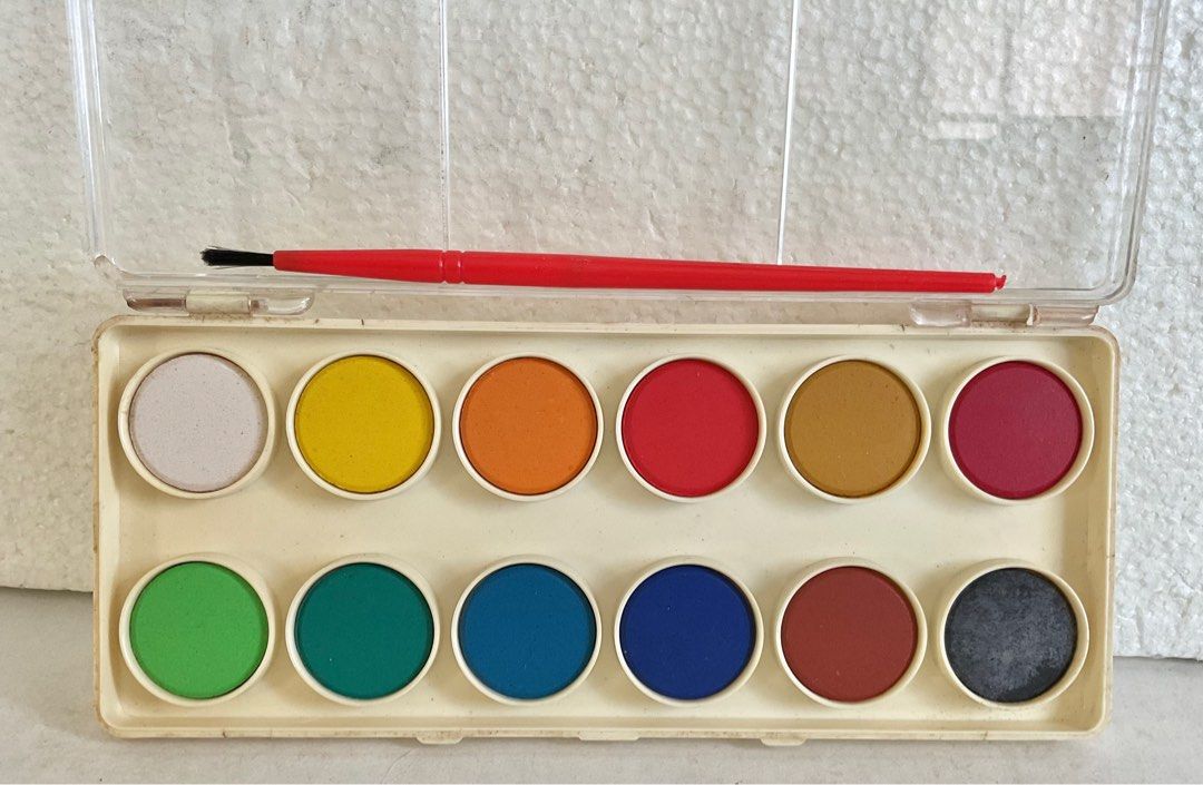 LYRA Watercolor Paint Set, 12 Opaque Colors with Brush, vintage, made