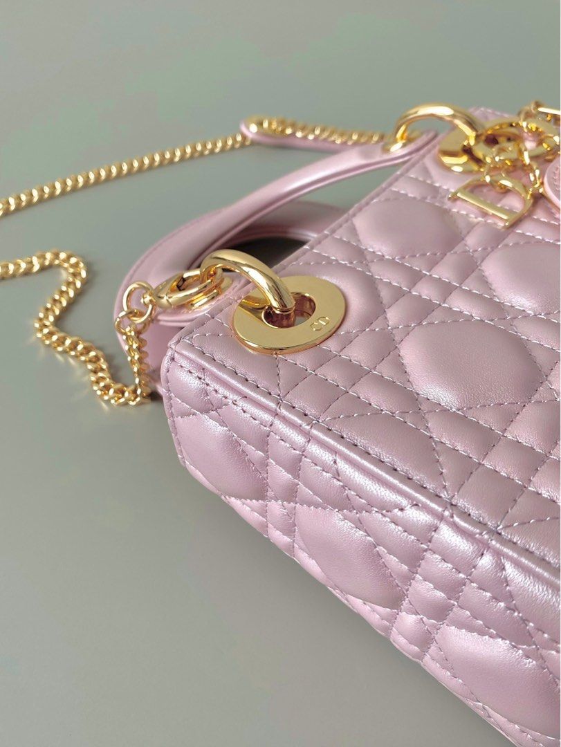 Small Lady Dior My ABCDior Bag Light Pink Cannage Lambskin