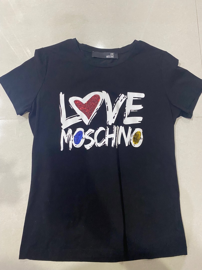 Moschino slim fit T Women s Fashion Tops Shirts on Carousell