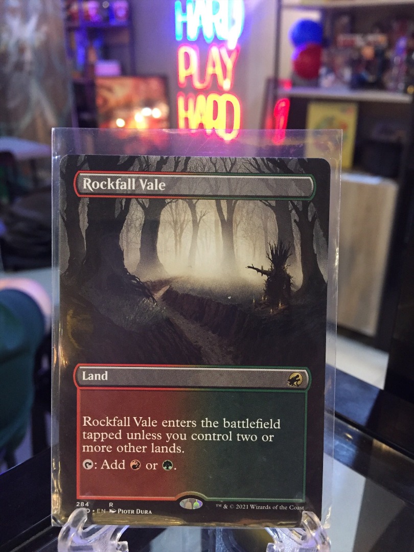 MTG: Rockfall Vale (Borderless) [Innistrad: Midnight Hunt], Hobbies ...