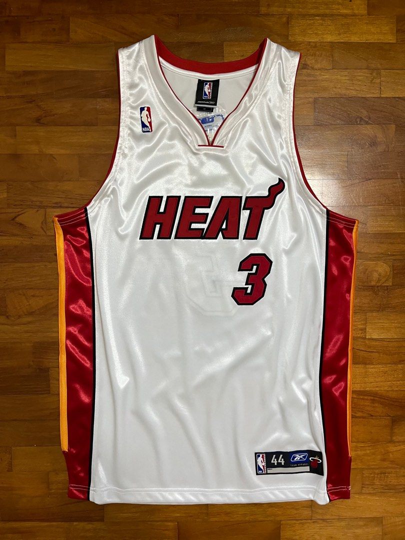 Dwyane Wade Youth Home Authentic With Finals Patch Jersey - White Adidas  Heat Jersey