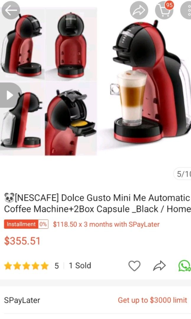 Nescafe dolce gusto automatic coffee machine, TV & Home Appliances