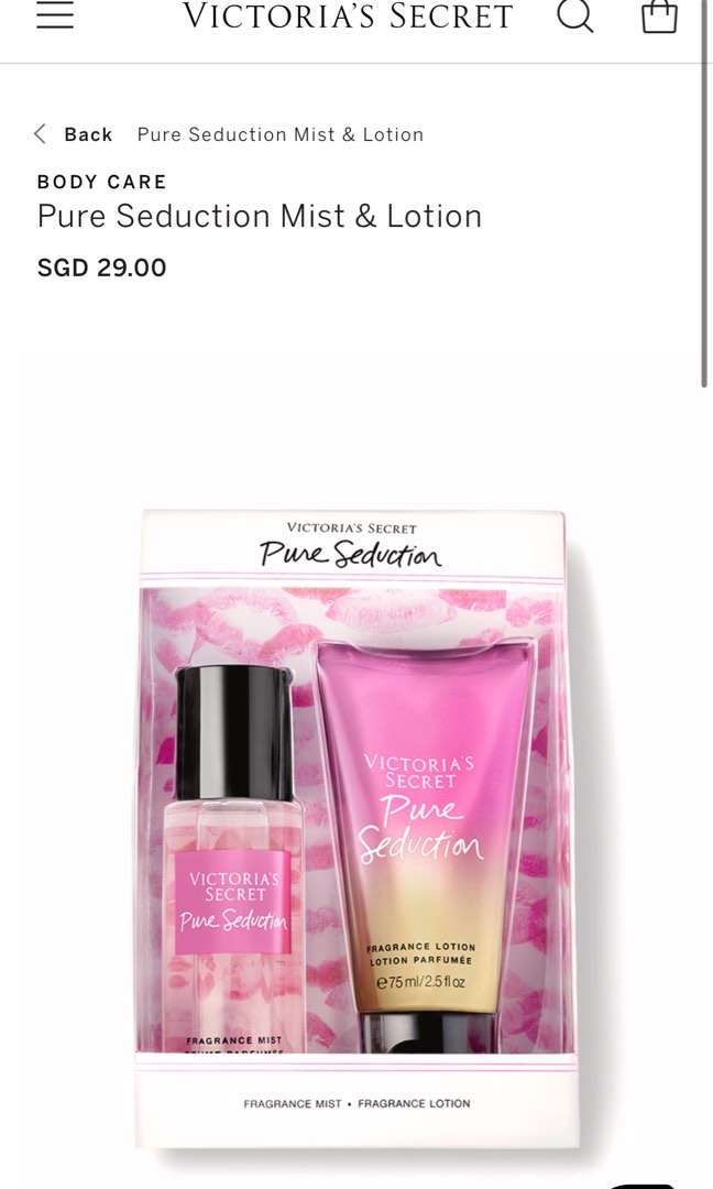 NEW Authentic Victoria s Secret Pure Seduction travel set Body