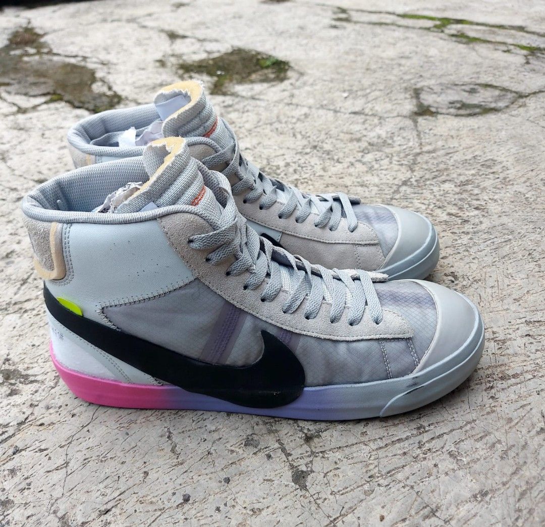 off white blazer wolf grey