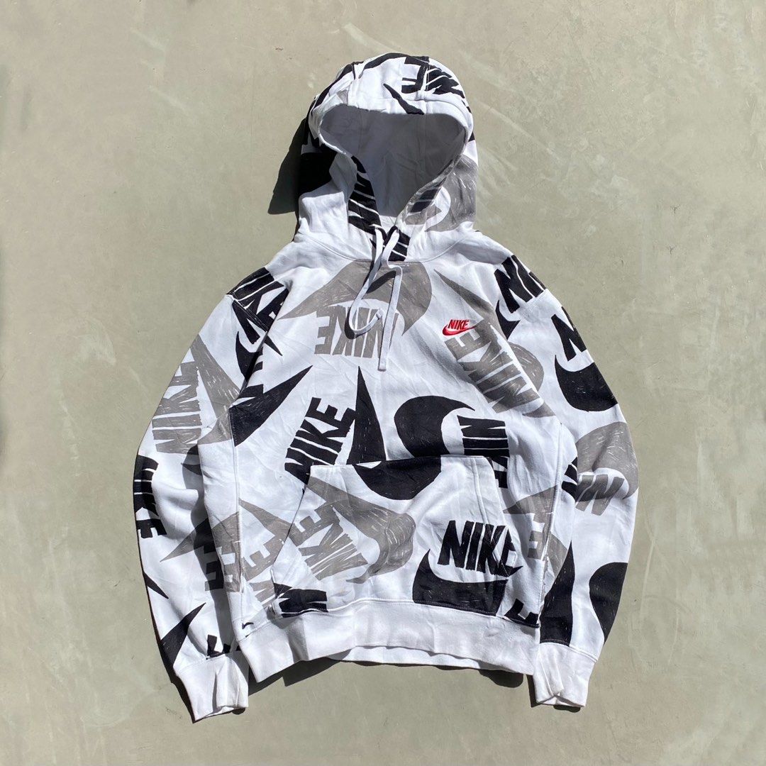 Nike Club AOP Hoodie Men s Fashion Tops Sets Hoodies on Carousell