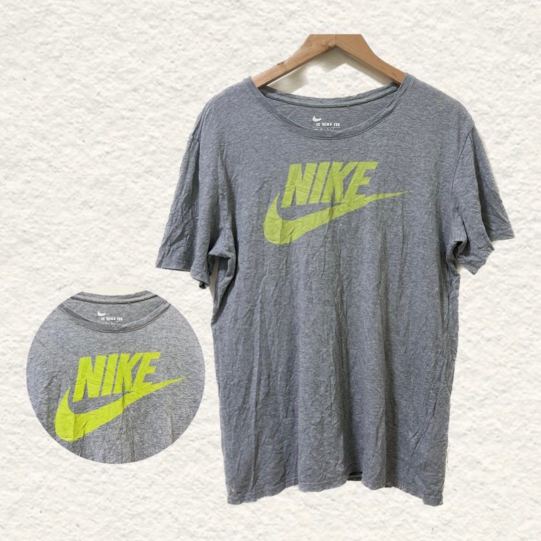 Gray and lime green nike shirt store