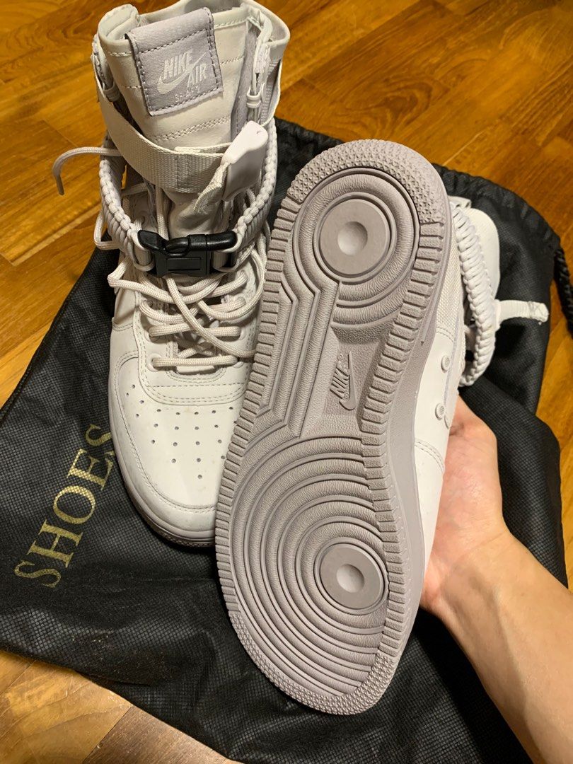 Nike air force 1 top sf mid sc silver