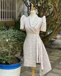 NUDE INABEL HANDWOVEN FILIPINIANA FOR RENT