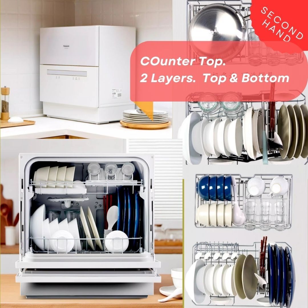 Panasonic Fully Automatic Household Desktop Dishwasher, 5 Sets of