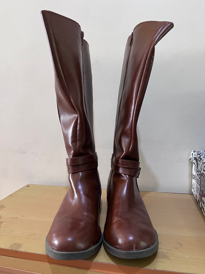 Payless brown leather boots Women s Fashion Footwear Boots on
