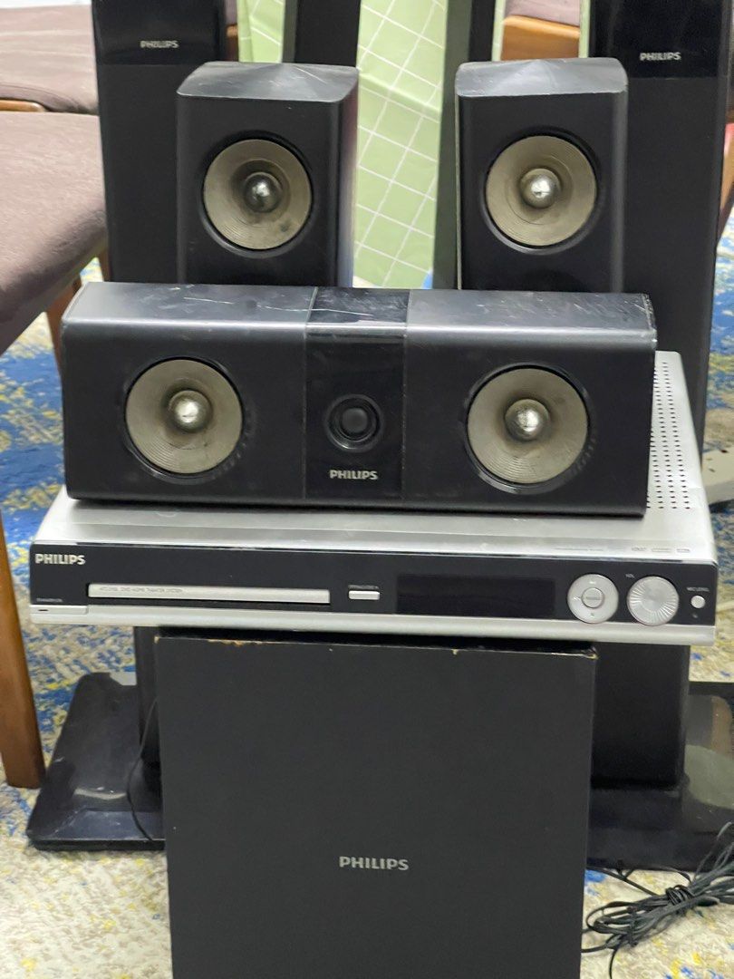 PHILIPS 5.1 HOME THEATER TOWER Speaker, Audio, Soundbars, Speakers & Amplifiers on Carousell