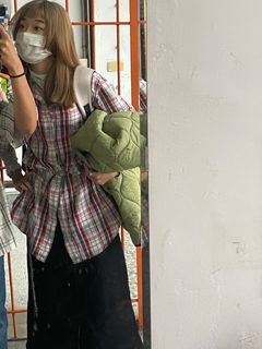 Polo復古格紋古著襯衫