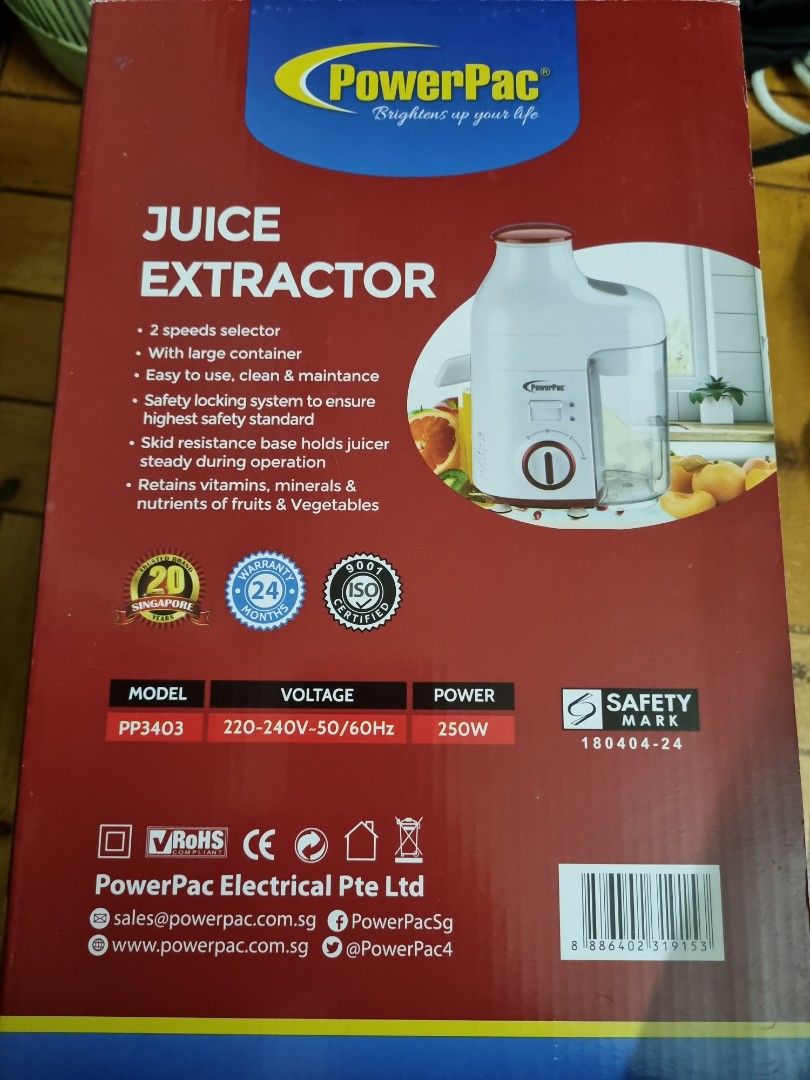 Powerpac Juice Extractor, TV & Home Appliances, Kitchen Appliances