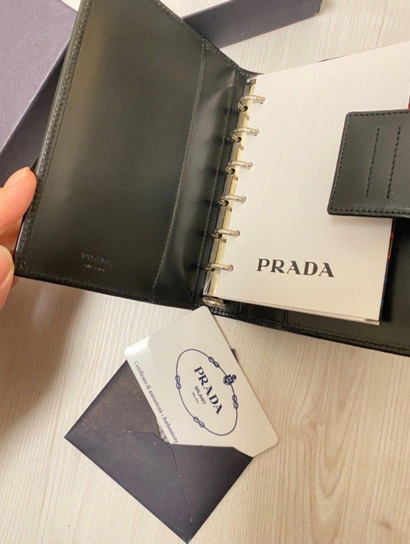 Prada小牛皮筆記薄a7 Prada Notepad手帳, 興趣及遊戲, 手作＆自家設計