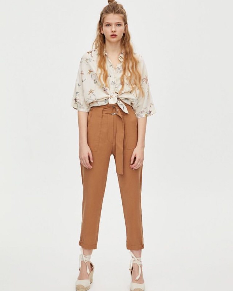 PULL&BEAR PANTS MOCA BROWN COKLAT SALE FROM 559‼️, Fesyen Wanita