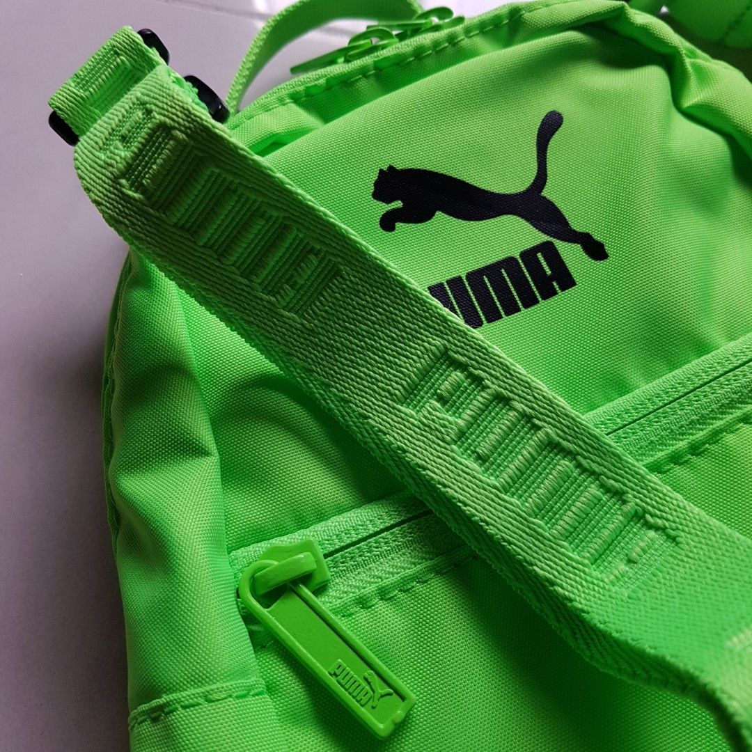 Puma neon green Billie Eilish mini travel backpack flight bag rider biker kids children school