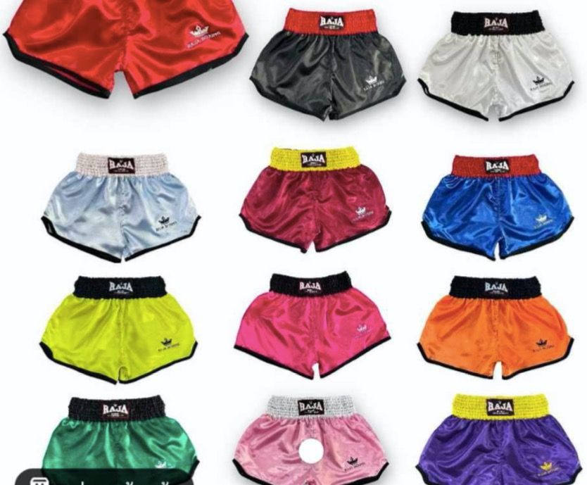 Hot Sales Free Shipping Raja Multi Colour Muay Thai Fabric Shorts Size S M L XL XXL Unique Affordable Online Gym Class Sports Wear Unisex Muay Thai