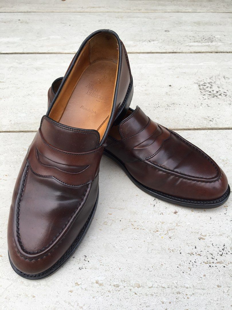 Rare Allen Edmonds Shell Cordovan Randolph Burgundy Penny Loafer