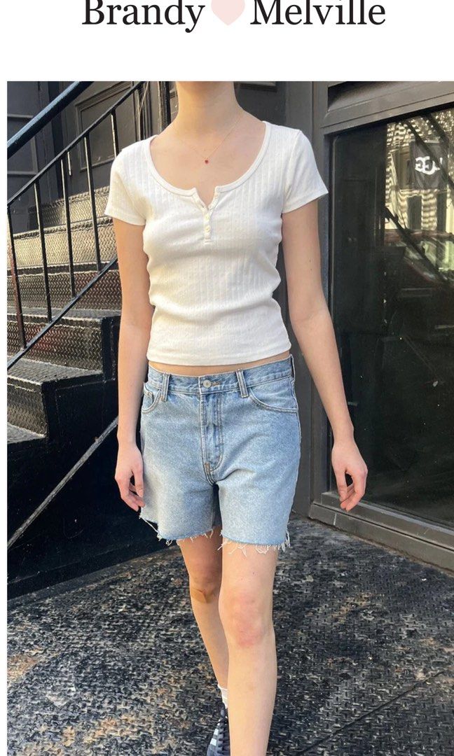 Rare y2k Zelly long eyelet top from Brandy Melville, Women's Fashion
