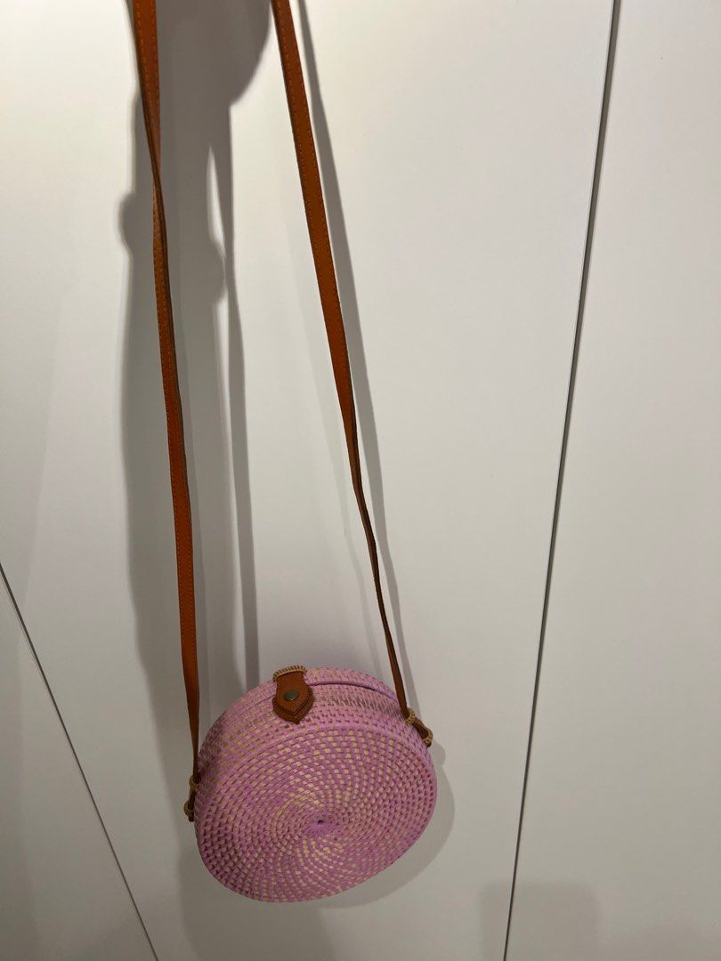 Rattan cheap circular bag