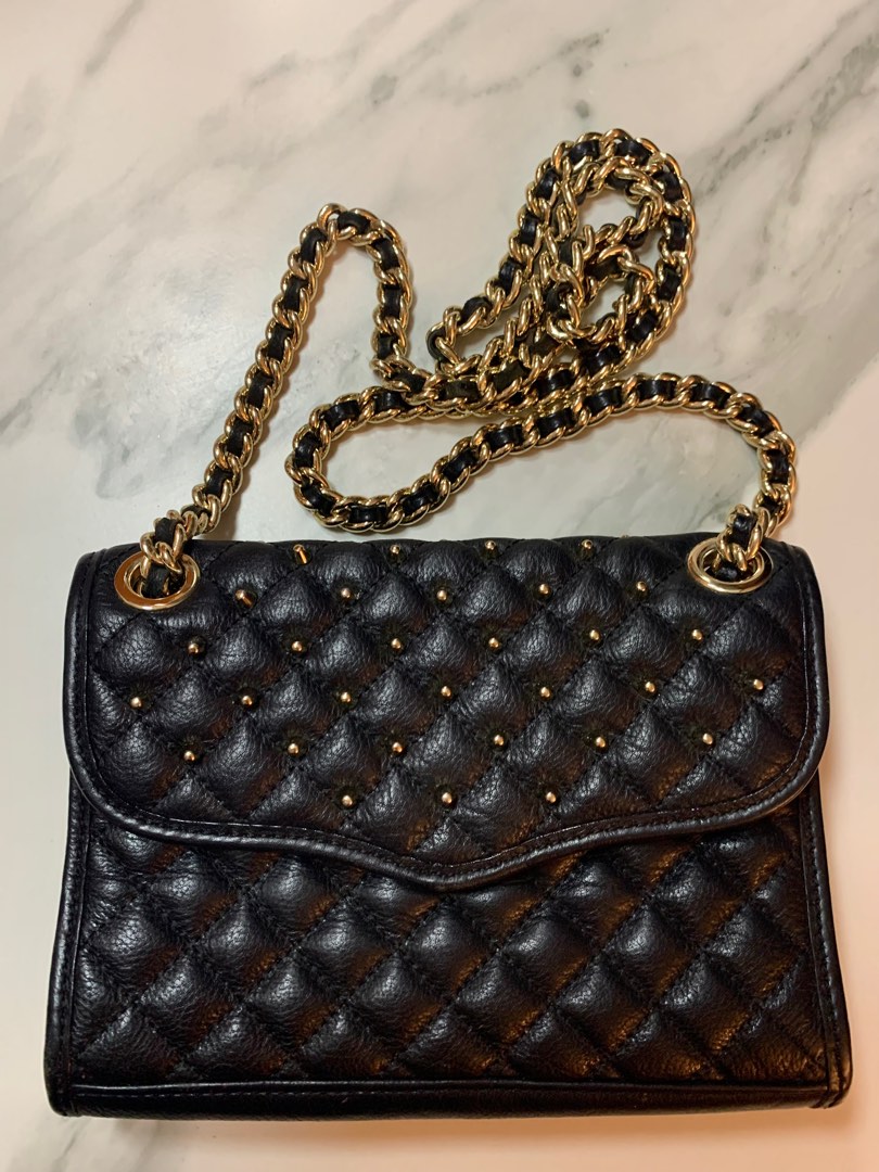 Rebecca Minkoff Studded Quilted Leather Shoulder Bag Women s Fashion Bags Wallets Purses Pouches on Carousell