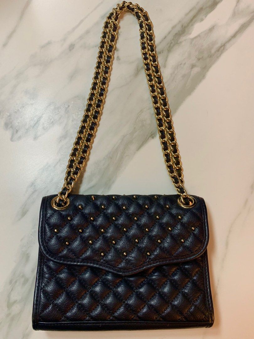 Rebecca Minkoff Studded Quilted Leather Shoulder Bag Women s