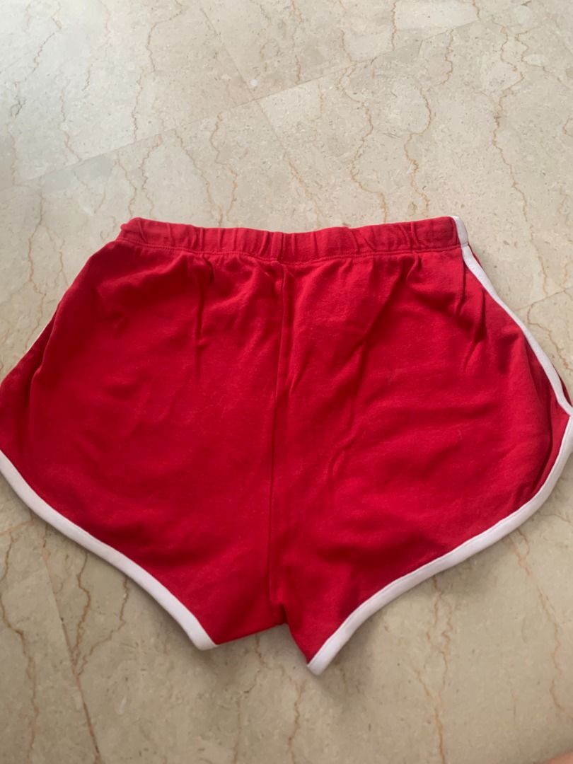 Red and white shorts hotsell