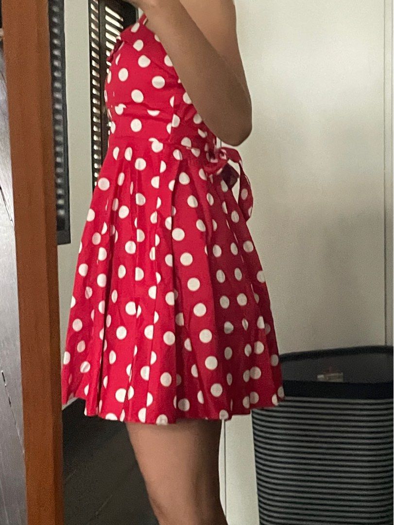 Red white dot dress outlet