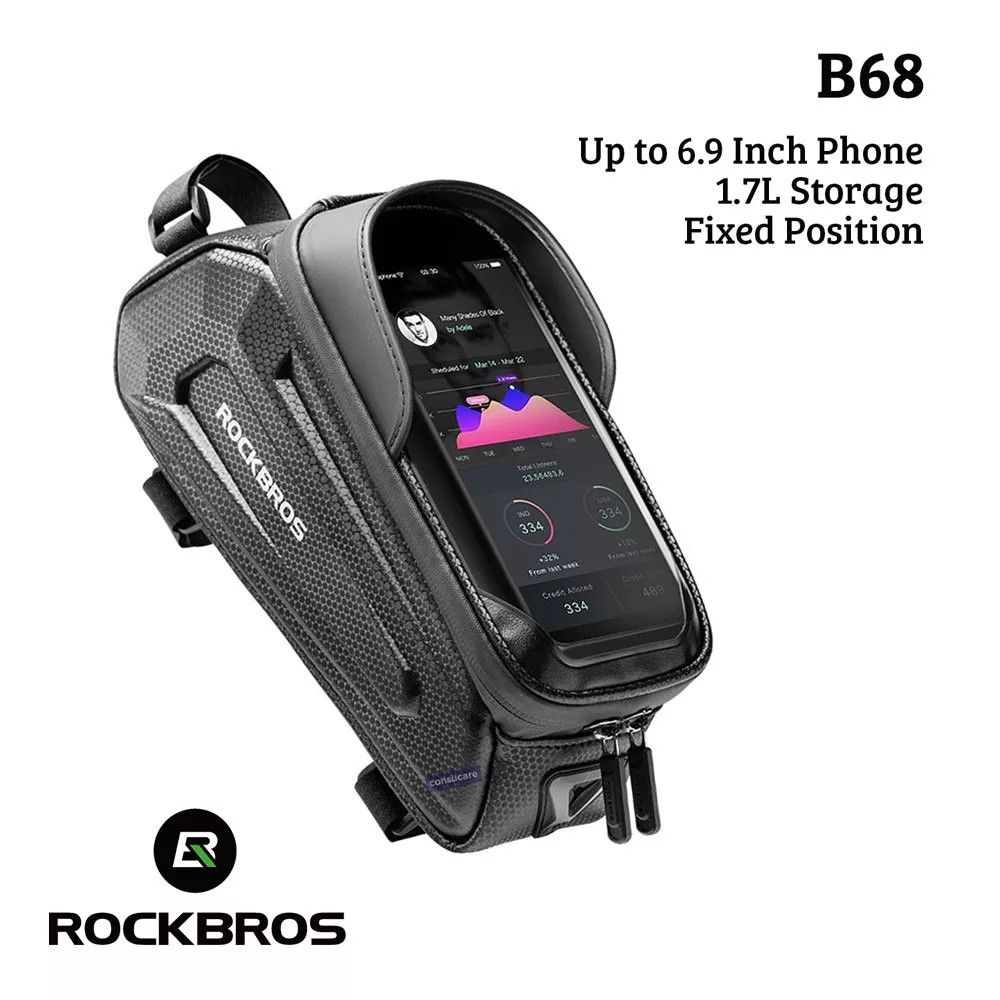 Rockbros B68 Original Bicycle Pouch Phone Mount Waterproof Cycling