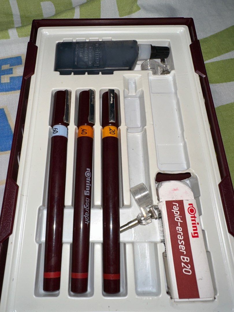 Rotring Technical Pen Set, Hobbies & Toys, Stationary & Craft, Craft