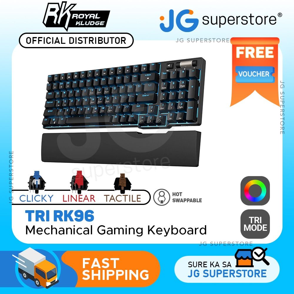 Royal Kludge RK RK96 RGB 96 Keys Tri-Mode Mechanical Gaming Keyboard ...