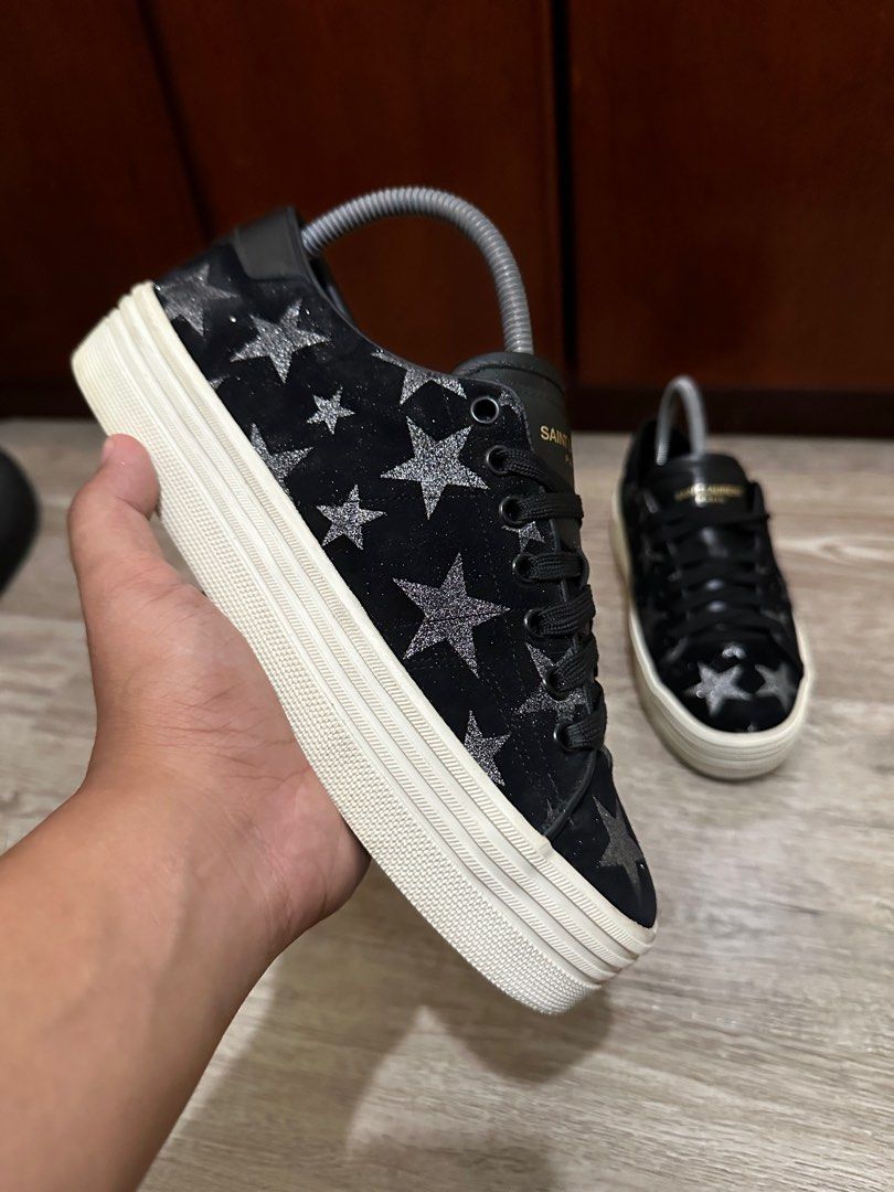 Saint Laurent Glitters Platform Sneakers Women s Fashion