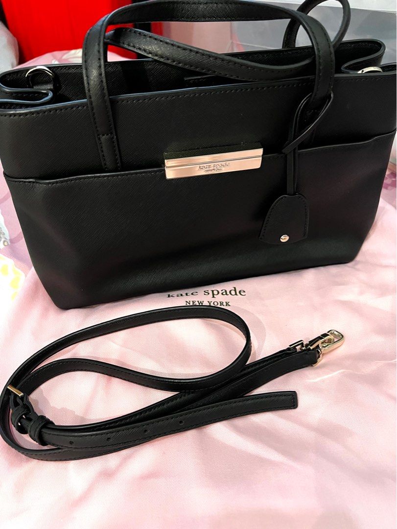 Kate Spade Maiden Way Saffiano Clarke Tote Purse Bag Black