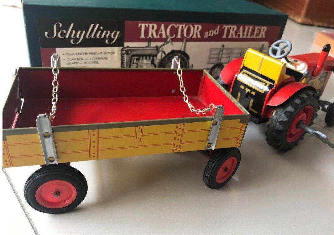 Schylling Tractor and trailer, Hobbies & Toys, Memorabilia
