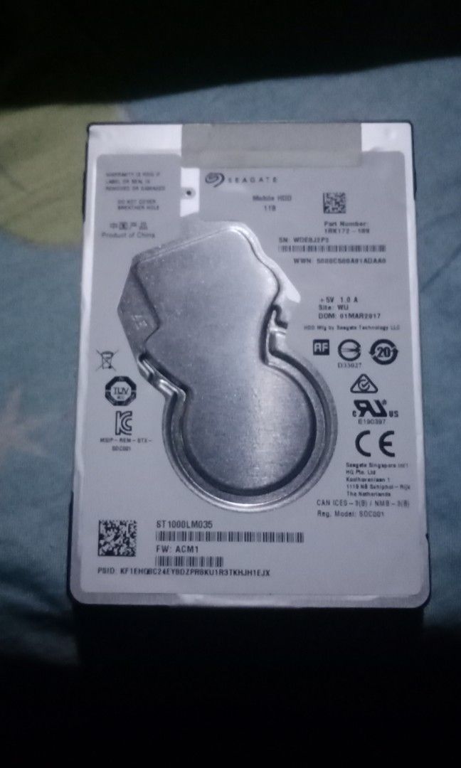 Seagate slim type 1terra laptop hardisk (Rush) (Category: Hard Disks & Thumbdrives) located in Malolos. Submitted by marky.marky1 (Listing ID 1240340427, Image 1). Description: Selling 1Terabite Seagate Slim Hardisk 2.5 7200RPM Sata HDD for laptop 500 (fix) Test all you Want, Excellent Health & Performance. For more info contact: PM or text +639923109076 Meet up or pick up Only Specs: Meet UPS: Sm North, SM Santa Mesa, Sm Manila.