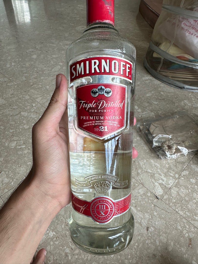 Smirnoff Alcohol (opened 650ml remaining), Food & Drinks, Alcoholic