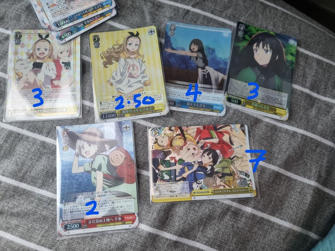 SR RRR Cards Lycoris Recoil Weiss Schwarz, Hobbies & Toys, Toys & Games ...