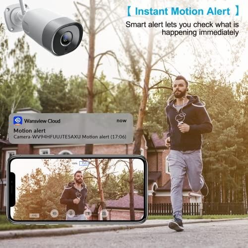 Wansview 1080P Full HD Wireless pan and Tilt Outdoor Camera Black  SecurityCamera