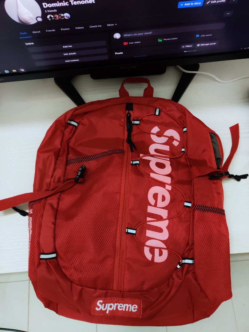 Supreme backpack clearance ss17 red