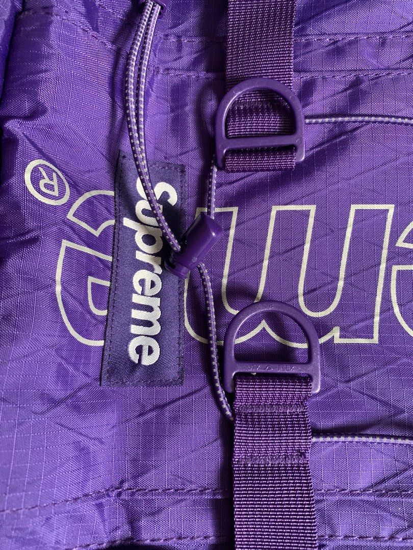 Supreme backpack FW18 purple- rare, Men's Fashion, Bags, Backpacks