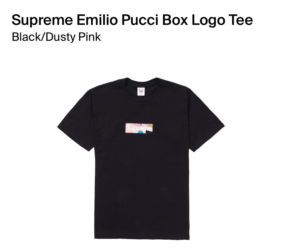 【S】Supreme Emilio Pucci Box Logo Tee 黒