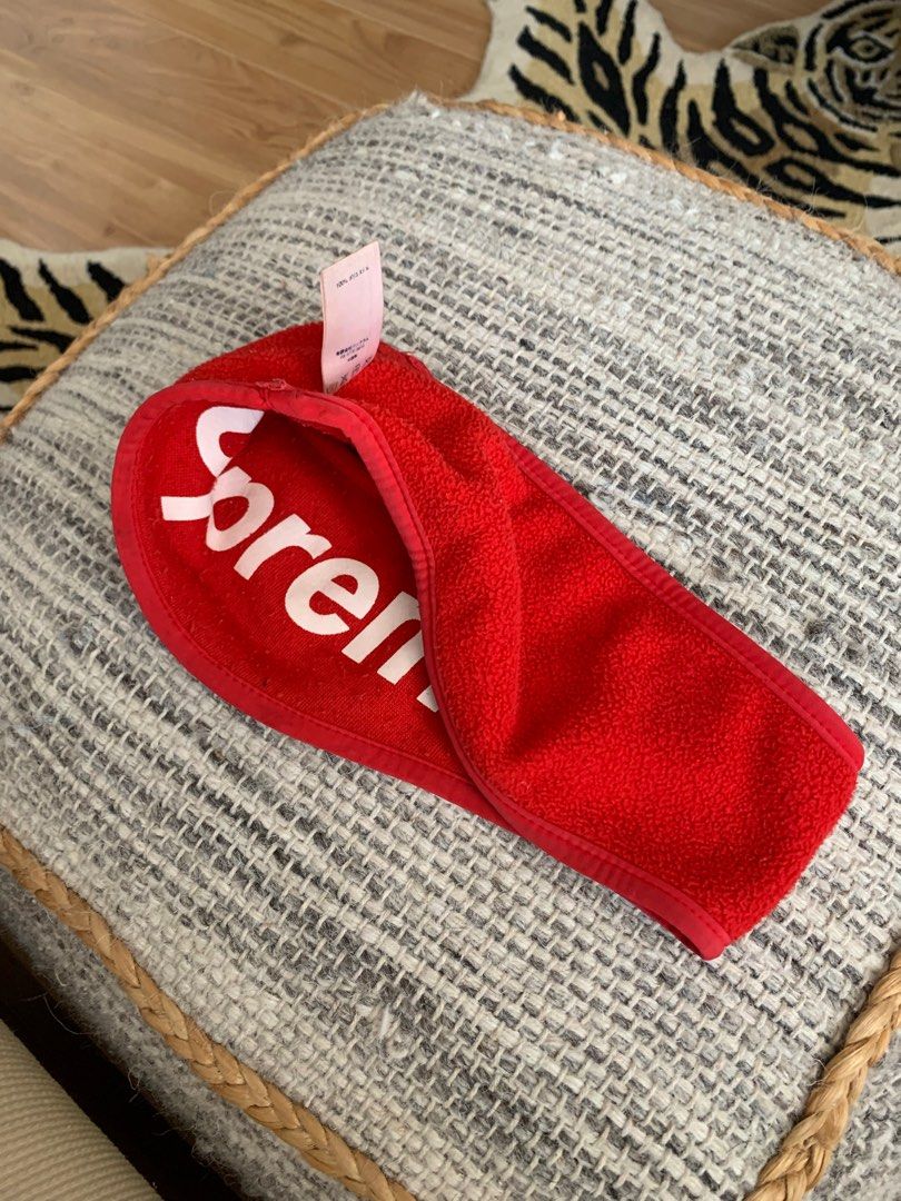 Supreme Logo Fleece Headband Red Men s Fashion Watches