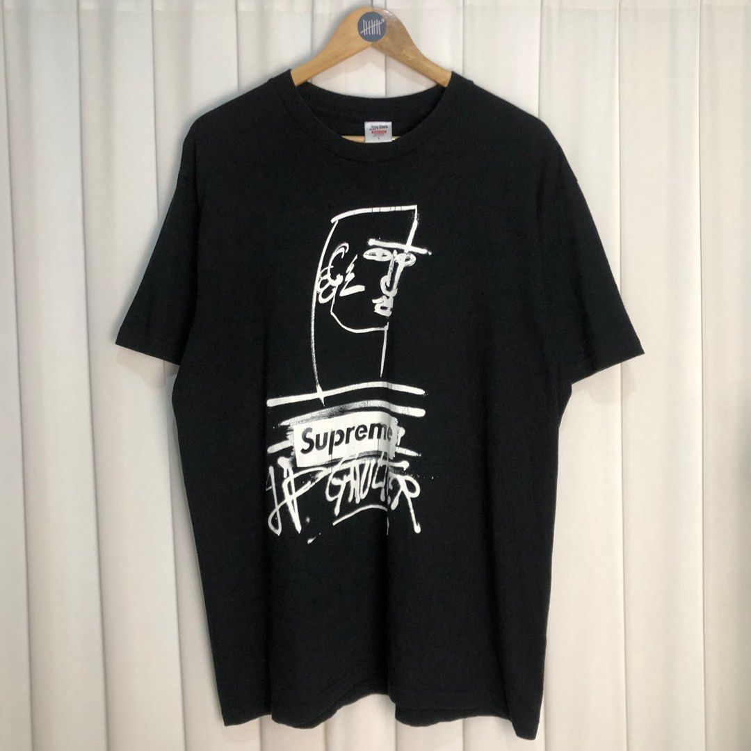 Tシャツ/カットソー(半袖/袖なし)supreme×ゴルチェ  Tシャツ  黒