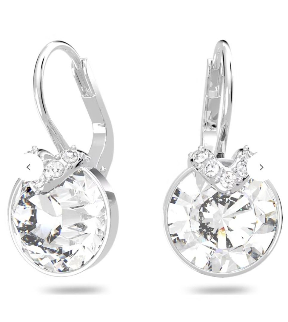 White crystal earrings online