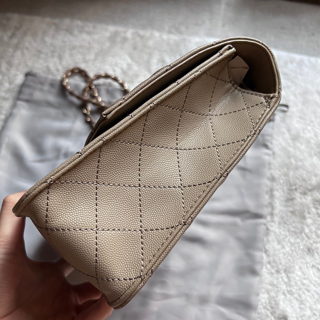 Tas Charles and Keith Quilted Chain Strap Shoulder Bag in Sand on Carousell