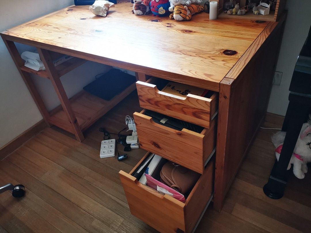 Teak wood ikea, Furniture & Home Living, Furniture, Tables & Sets on