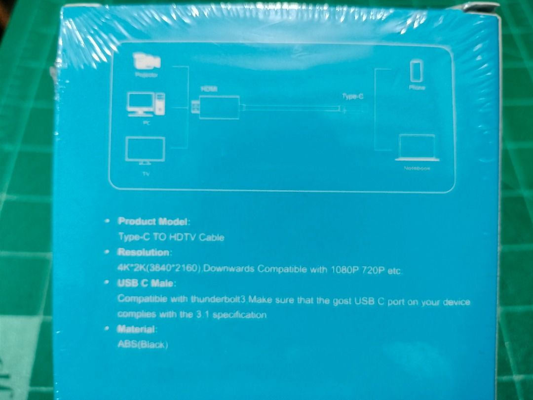 Thunderbolt USB Type C to HDMI Cord Cable (Category: Cables & Adaptors) located in Quezon City. Submitted by kyrex12 (Listing ID 1240352482, Image 2). Description: Thunderbolt USB Type C(male)-input HDMI(male)-output -500 each -450 wholesale(6pcs. and above) -1.8m -Supports resolution up to 4K -Supports resolution up to 3840 * 2160 @ 60Hz. Backward compatible with 1080p. Compatibility: -Windows devices with usb-c 3.2 gen 2 / dp alt mode over usb-