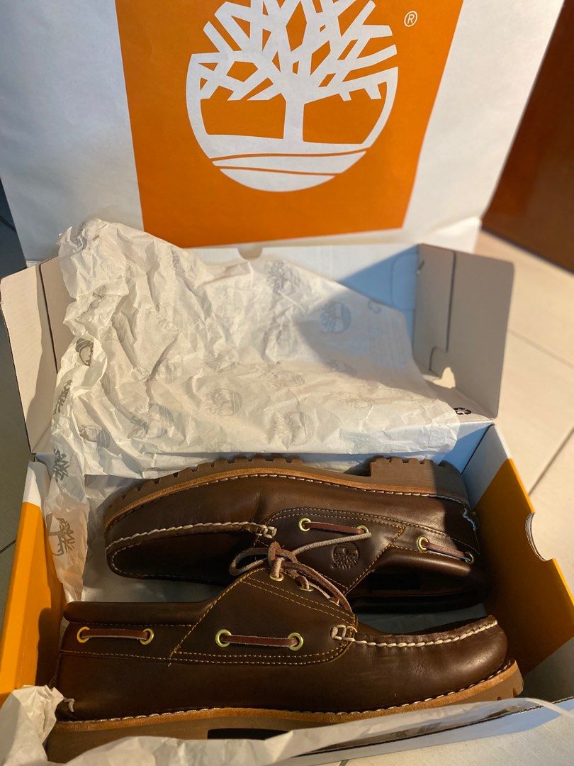 Timberland Lug Handsewn Boat Shoes UK9.5, Men's Fashion, Footwear