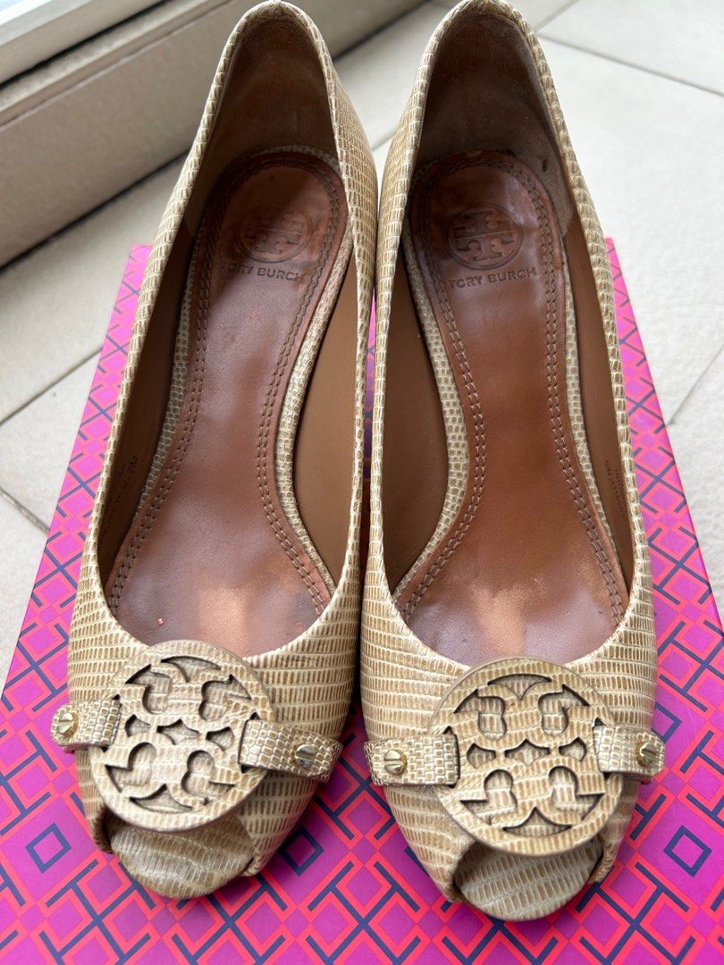 Tory Burch Mini Miller Open Toe 65MM Wedges Women s Fashion