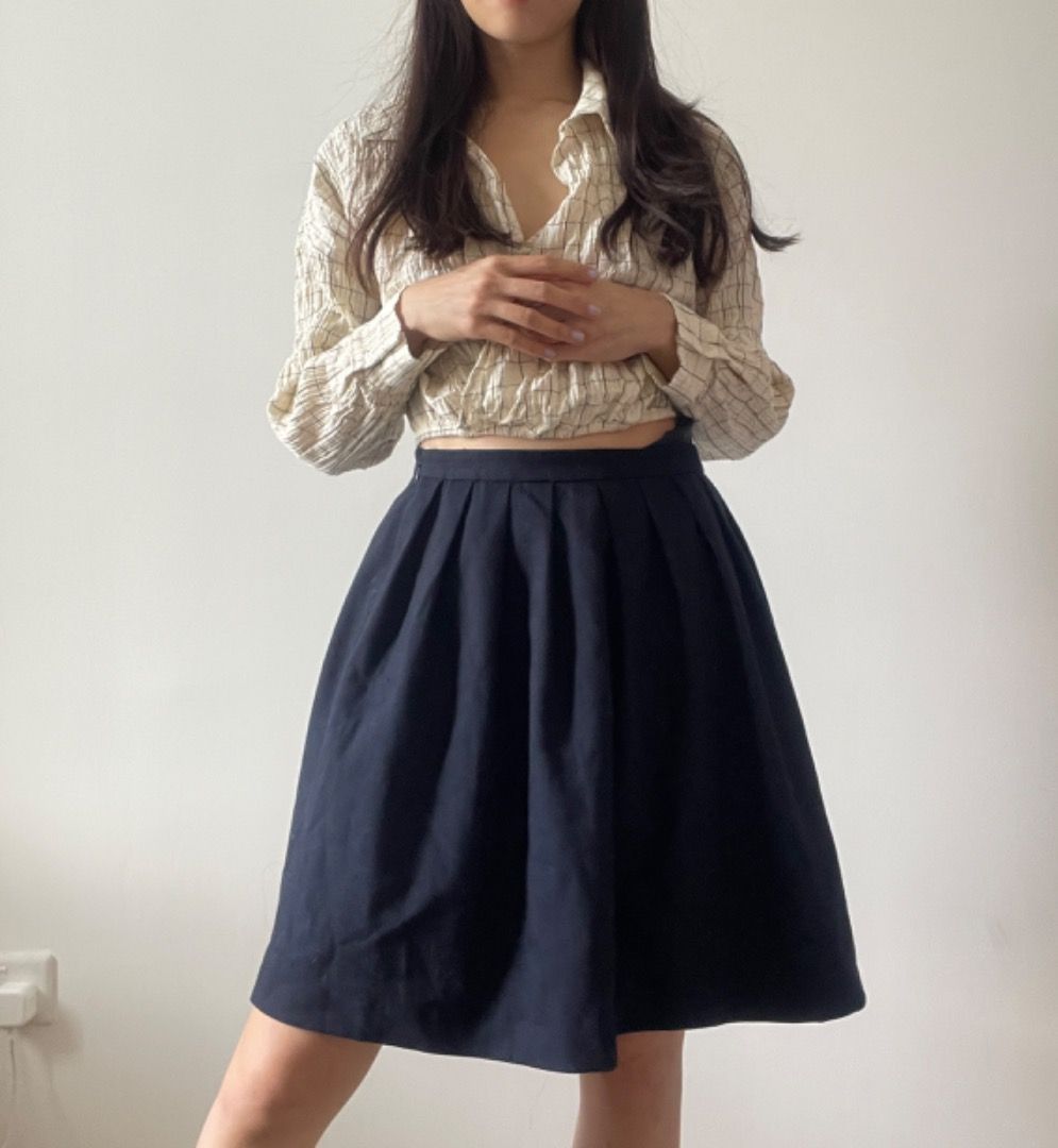 Swing skirt knee length on sale
